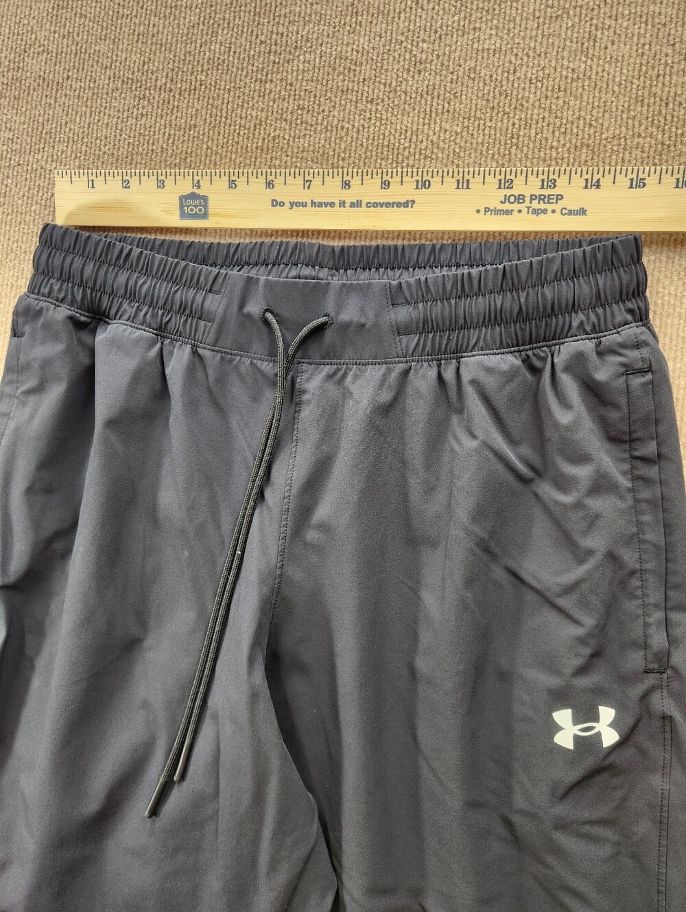 Under Armour Men's L Black/White Colorblock Jogger Pants Drawstring Pockets - Picture 5 of 6